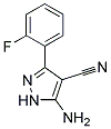 5-amino-3-(2-fluorophenyl)-1H-pyrazole-4-carbonitrile 结构式