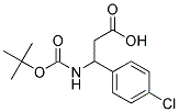 3-[(tert-butoxycarbonyl)amino]-3-(4-chlorophenyl)propanoic acid 结构式