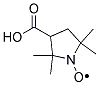 (+)-3-CARBOXY-2,2,5,5-TETRAMETHYLPYRROLIDINYL-1-OXYL 结构式