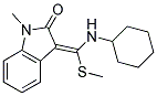 3-((CYCLOHEXYLAMINO)(METHYLTHIO)METHYLENE)-1-METHYL-2-INDOLINONE 结构式