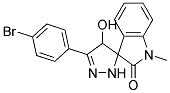 3'-(P-BROMOPHENYL)-4'-HYDROXY-1-METHYLSPIRO(INDOLINE-3,5'-(2-PYRAZOLIN))-2-ONE 结构式