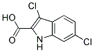 3,6-DICHLORO-2-INDOLECARBOXYLICACID 结构式