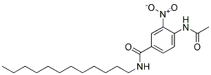 4-ACETAMIDO-N-DODECYL-3-NITROBENZAMIDE 结构式