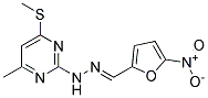 5-NITRO-2-FURALDEHYDE(4-METHYL-6-METHYLTHIO-2-PYRIMIDINYL)HYDRAZONE 结构式