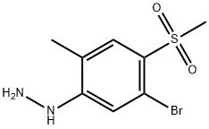 5-Bromo-2-methyl-4-methylsulfonylphenylhydrazine 结构式