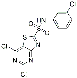 5,7-Dichlorothiazolo[4,5-d]pyrimidin-2-sulfonicacid(3-chlorophenyl)amide 结构式