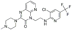 4-(2-((3-Chloro-5-(trifluoromethyl)-2-pyridinyl)amino)ethyl)-2-(4-methylpiperazino)pyrido[2,3-b]pyrazin-3(4H)-one 结构式