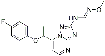 N-(7-(1-(4-Fluorophenoxy)ethyl)(1,2,4)triazolo[1,5-a]pyrimidin-2-yl)-N'-methoxyformimidamide 结构式