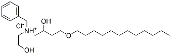 Benzyl-2-(2-dodecyloxy-ethyl)-bis-(2-hydroxy-ethyl)ammonium chloride 结构式