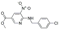 6-(4-Chloro-benzylamino)-5-nitro-nicotinic acid methyl ester 结构式