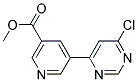 5-(6-Chloro-pyrimidin-4-yl)-nicotinic acid methyl ester 结构式