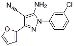 5-amino-1-(3-chlorophenyl)-3-furan-2-yl-1H-pyrazole-4-carbonitrile 结构式