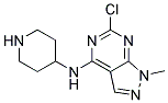 6-chloro-1-methyl-N-piperidin-4-yl-1H-pyrazolo[3,4-d]pyrimidin-4-amine 结构式