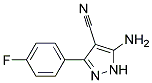 5-amino-3-(4-fluorophenyl)-1H-pyrazole-4-carbonitrile 结构式