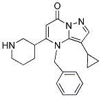 benzyl 3-cyclopropyl-5-piperidin-3-ylpyrazolo[1,5-a]pyrimidin-7(4H)-one 结构式