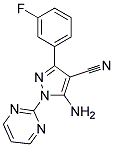 5-amino-3-(3-fluorophenyl)-1-pyrimidin-2-yl-1H-pyrazole-4-carbonitrile 结构式