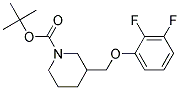 3-(2,3-Difluoro-phenoxymethyl)-piperidine-1-carboxylic acid tert-butyl ester 结构式