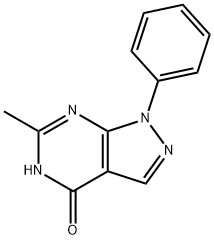 6-methyl-1-phenyl-1,5-dihydro-4H-pyrazolo[3,4-d]pyrimidin-4-one 结构式