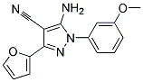 5-amino-3-furan-2-yl-1-(3-methoxyphenyl)-1H-pyrazole-4-carbonitrile 结构式