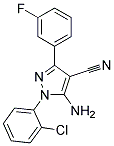 5-amino-1-(2-chlorophenyl)-3-(3-fluorophenyl)-1H-pyrazole-4-carbonitrile 结构式