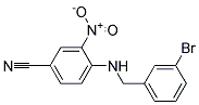 4-(3-Bromo-benzylamino)-3-nitro-benzonitrile 结构式
