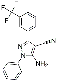 5-amino-3-[3-(trifluoromethyl)phenyl]-1-phenyl-1H-pyrazole-4-carbonitrile 结构式