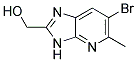 (6-bromo-5-methyl-3H-imidazo[4,5-b]pyridin-2-yl)methanol 结构式