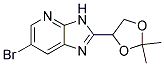 6-bromo-2-(2,2-dimethyl-1,3-dioxolan-4-yl)-3H-imidazo[4,5-b]pyridine 结构式