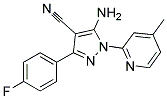 5-amino-3-(4-fluorophenyl)-1-(4-methylpyridin-2-yl)-1H-pyrazole-4-carbonitrile 结构式