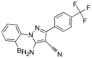 5-amino-1-(2-bromophenyl)-3-[4-(trifluoromethyl)phenyl]-1H-pyrazole-4-carbonitrile 结构式