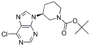 tert-butyl (3S)-3-(6-chloro-9H-purin-9-yl)piperidine-1-carboxylate 结构式