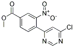 4-(6-Chloro-pyrimidin-4-yl)-3-nitro-benzoic acid methyl ester 结构式