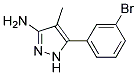5-(3-bromophenyl)-4-methyl-1H-pyrazol-3-amine 结构式