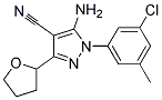 5-amino-1-(3-chloro-5-methylphenyl)-3-(tetrahydrofuran-2-yl)-1H-pyrazole-4-carbonitrile 结构式