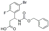 3-{[(benzyloxy)carbonyl]amino}-3-(5-bromo-2-fluorophenyl)propanoic acid 结构式