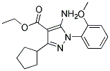 ethyl 5-amino-3-cyclopentyl-1-(2-methoxyphenyl)-1H-pyrazole-4-carboxylate 结构式