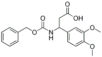 3-{[(benzyloxy)carbonyl]amino}-3-(3,4-dimethoxyphenyl)propanoic acid 结构式