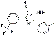 5-amino-3-[3-(trifluoromethyl)phenyl]-1-(4-methylpyridin-2-yl)-1H-pyrazole-4-carbonitril 结构式