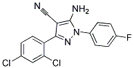 5-amino-3-(2,4-dichlorophenyl)-1-(4-fluorophenyl)-1H-pyrazole-4-carbonitrile 结构式