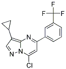 7-chloro-3-cyclopropyl-5-[3-(trifluoromethyl)phenyl]pyrazolo[1,5-a]pyrimidine 结构式