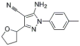 5-amino-3-(tetrahydrofuran-2-yl)-1-(4-methylphenyl)-1H-pyrazole-4-carbonitrile 结构式