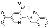 6-(2-Bromo-benzylamino)-5-nitro-nicotinic acid methyl ester 结构式
