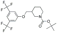 3-(3,5-Bis-trifluoromethyl-phenoxymethyl)-piperidine-1-carboxylic acid tert-butyl ester 结构式