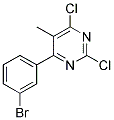4-(3-bromophenyl)-2,6-dichloro-5-methylpyrimidine 结构式