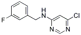 (6-Chloro-pyrimidin-4-yl)-(3-fluoro-benzyl)-amine 结构式