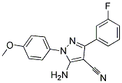 5-amino-3-(3-fluorophenyl)-1-(4-methoxyphenyl)-1H-pyrazole-4-carbonitrile 结构式