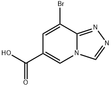8-溴-[1,2,4]三唑[4,3-A]吡啶-6-羧酸 结构式