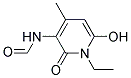 3-Formamido-6-hydroxy-4-methyl-N-ethylpyridone-2 结构式