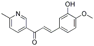 3-(3-Hydroxy-4-methoxyphenyl)-1-(6-methyl-3-pyridyl)-2-propen-1-one 结构式