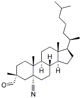 3A-FORMYL-3-METHYL-5A-CHOLESTANE-5-CARBONITRILE 结构式